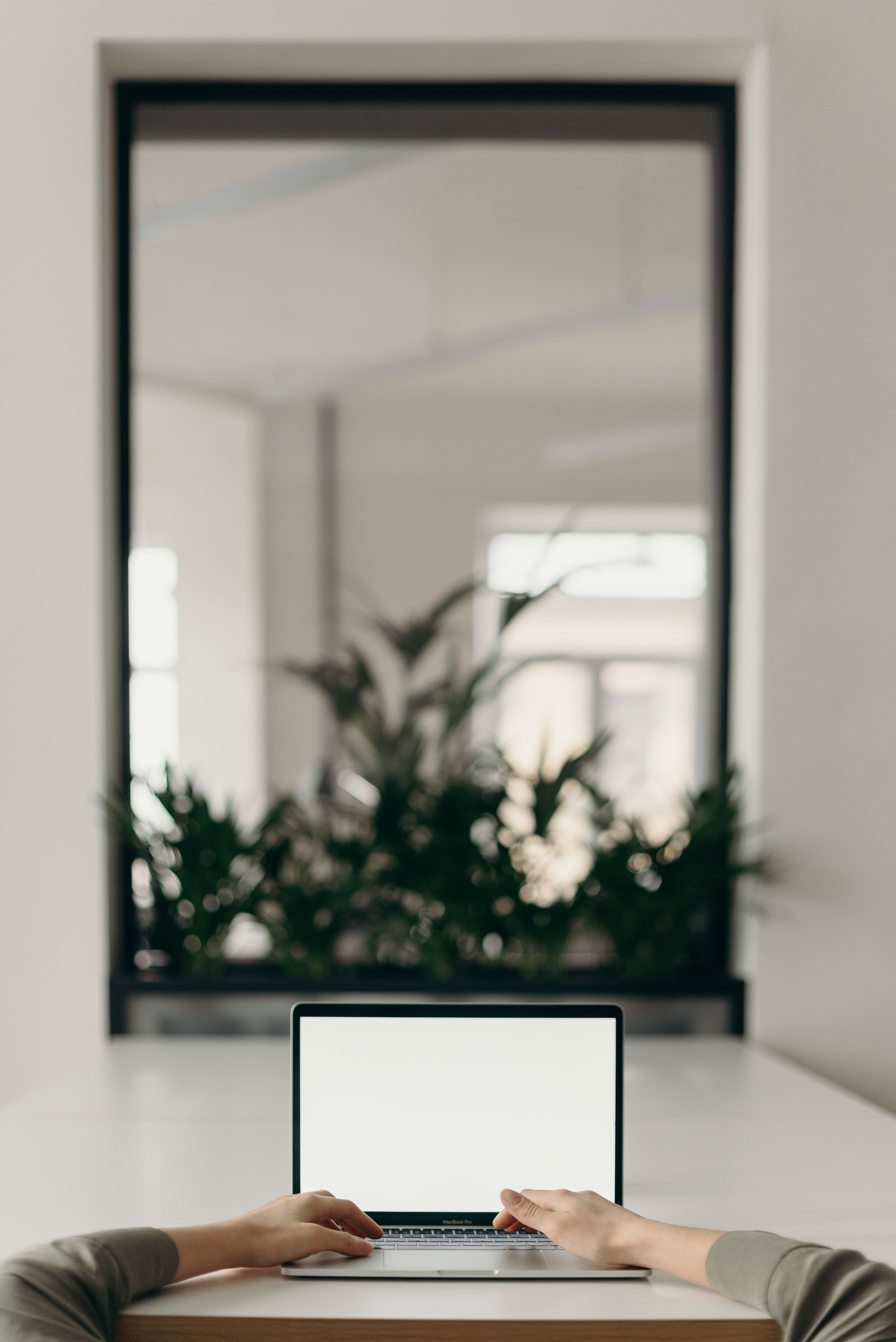Laptop on a desk
